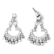 6X267 - High-Polished 925 Sterling Silver Earrings with AAA Grade CZ  in Clear-0