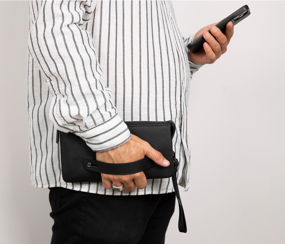 Majeste Leather Clutch Bag-2