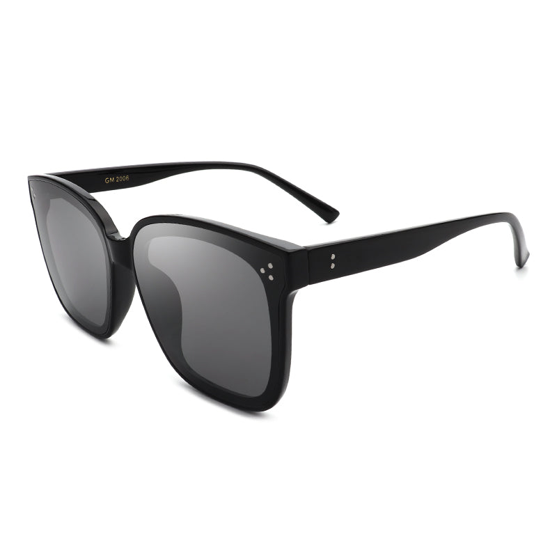 GM2006 - Retro Square Flat Top Fashion Cat Eye Polarized Sunglasses-0