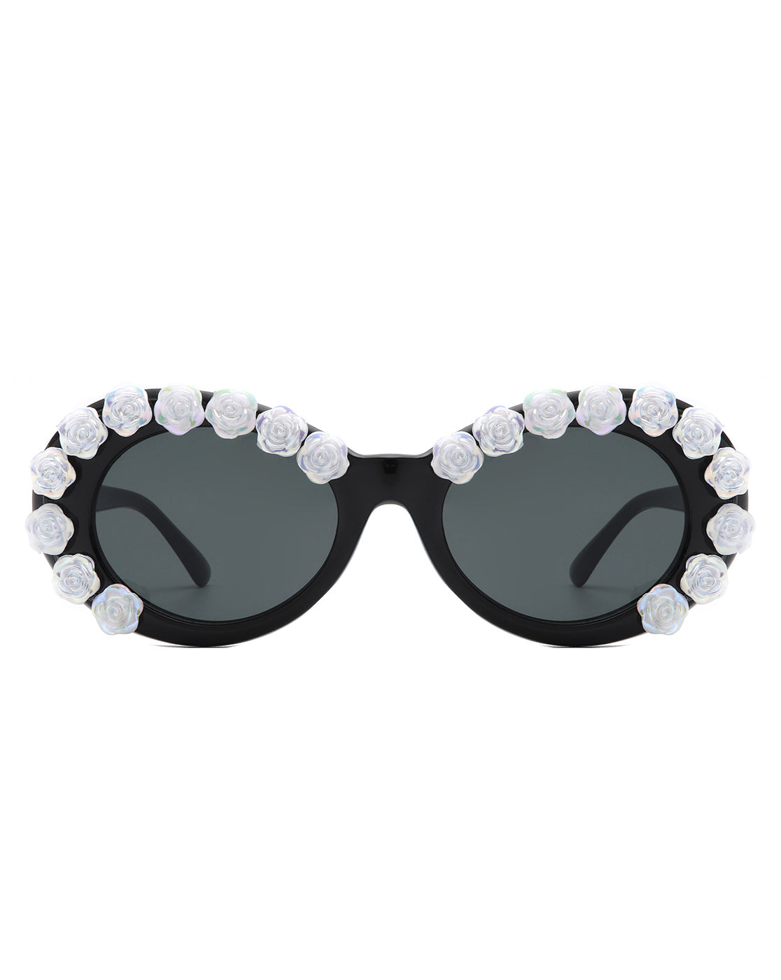 Vystra - Oval Flower Round Fashion Women's Sunglasses-1