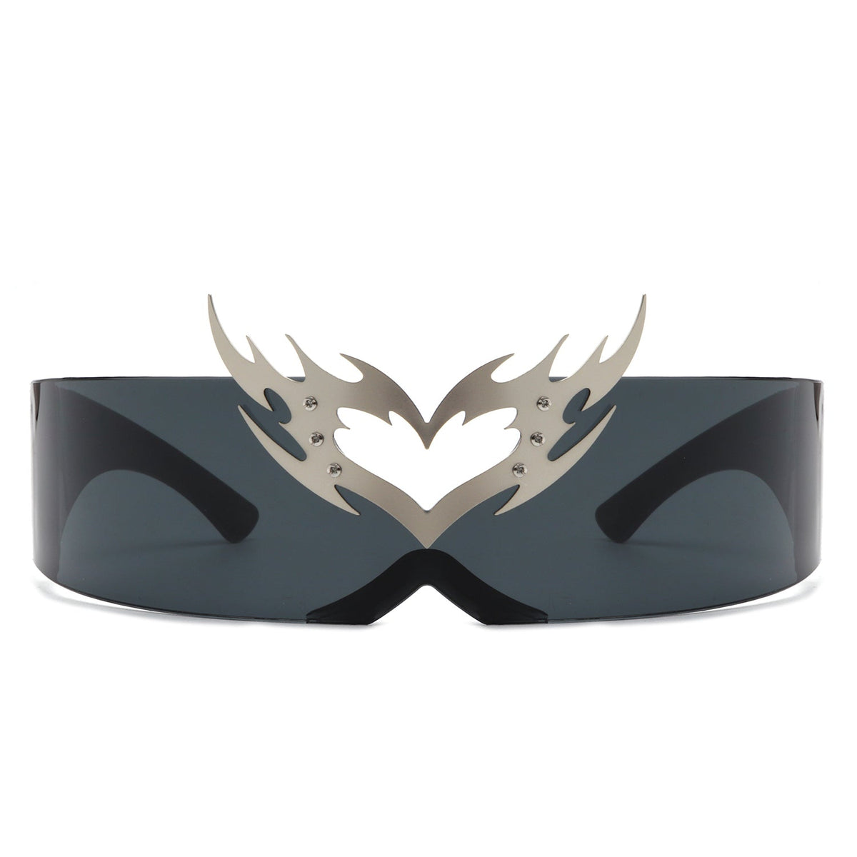 Emberlynn - Futuristic Translucent Crown Design Sunglasses-3
