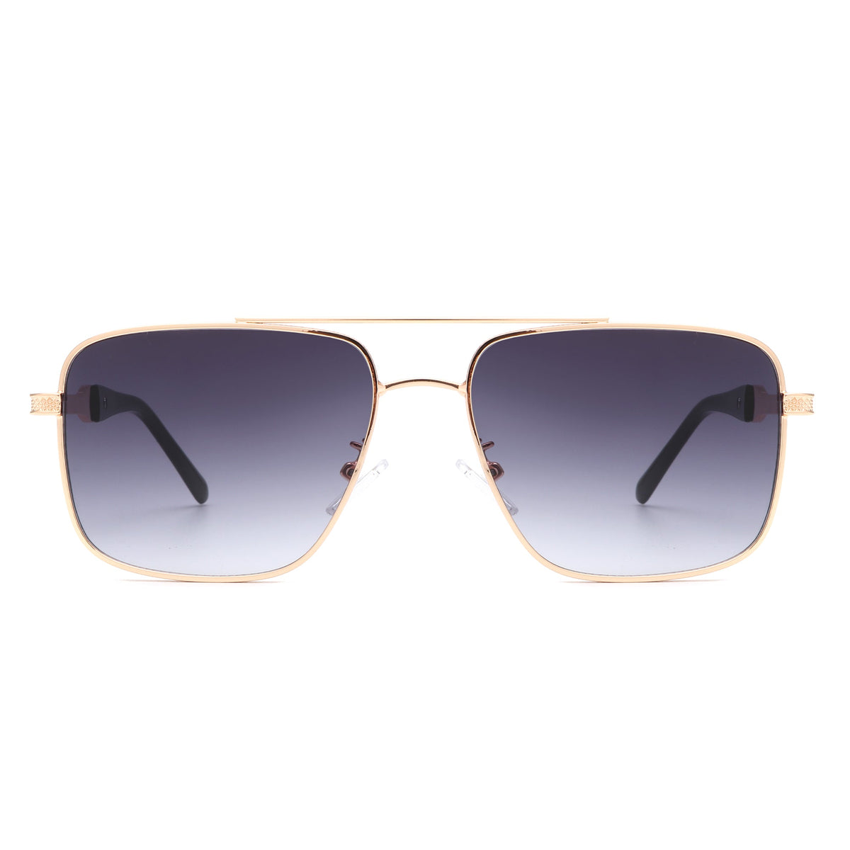 Drift - Square Flat Top Tinted Brow-Bar Fashion Sunglasses-1