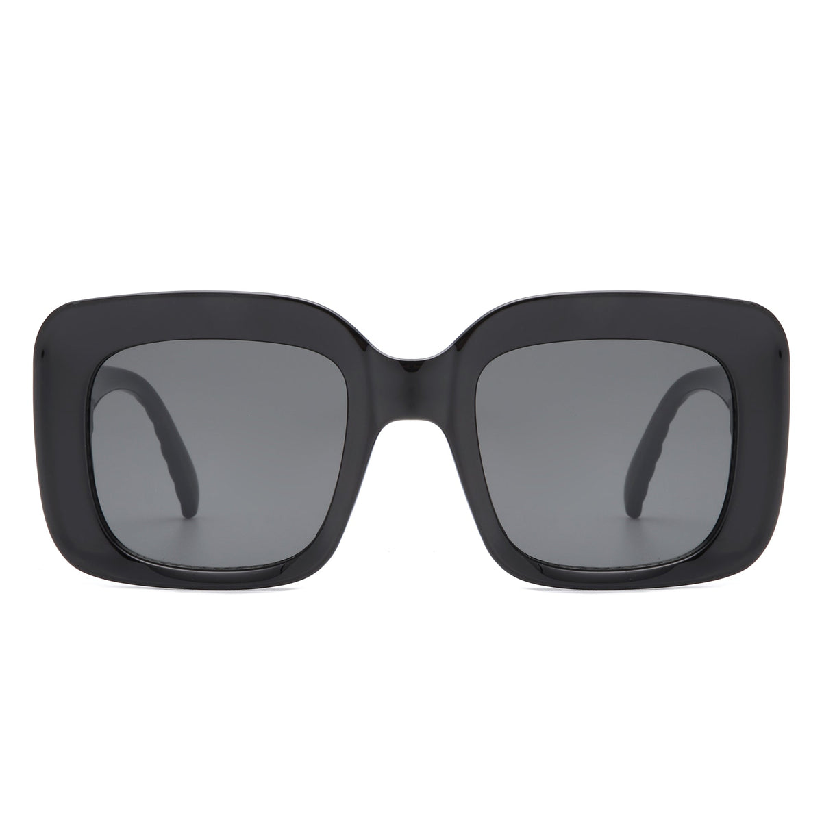 Vaelos - Chunky Flat Top Square  Thick Frame Sunglasses-1