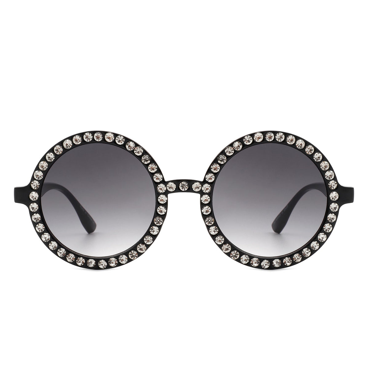 Dreamwey - Round Fashion Rhinestone Circle Oversize Women Sunglasses-1