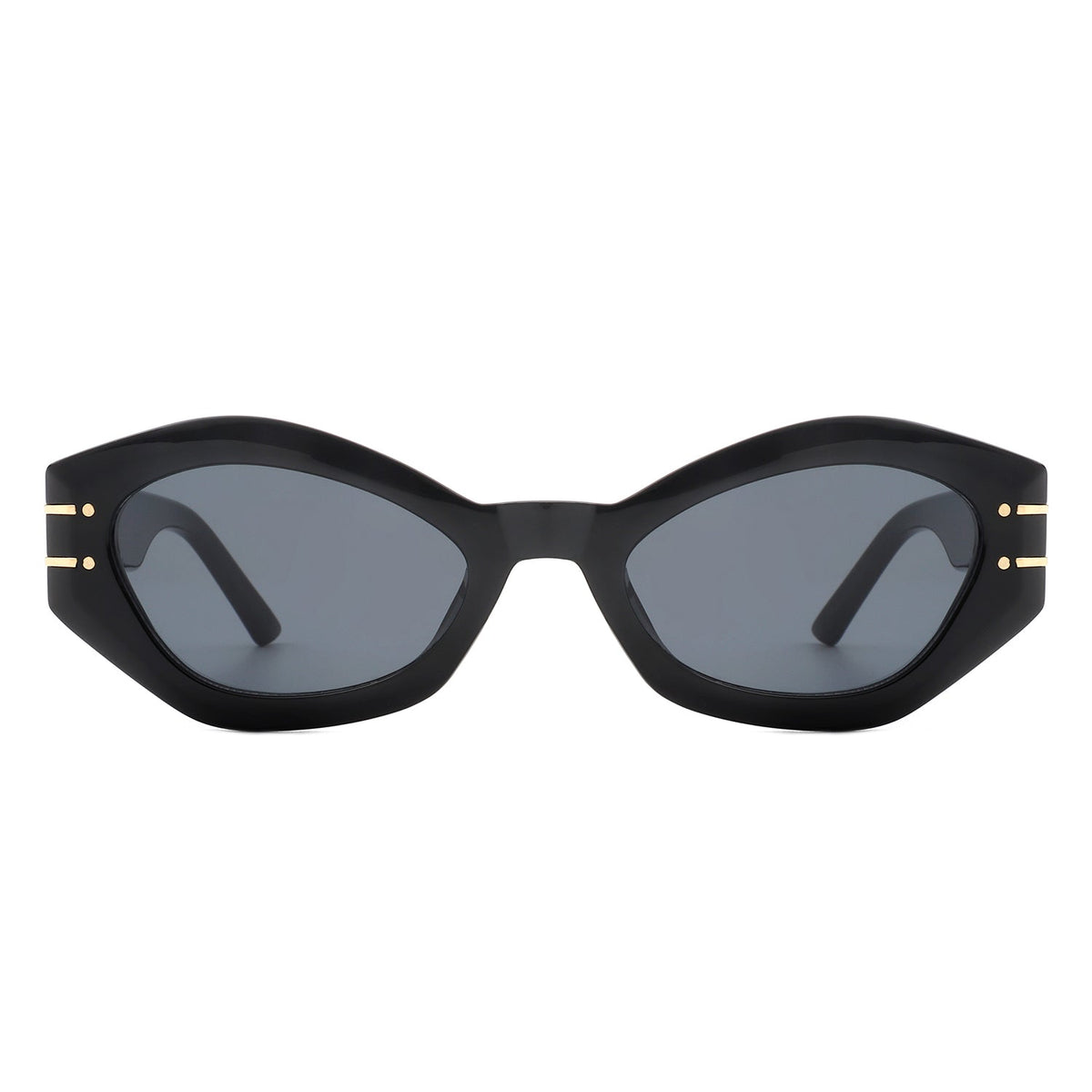Elysiant - Geometric Oval Slim Fashion Round Cat Eye Sunglasses-3