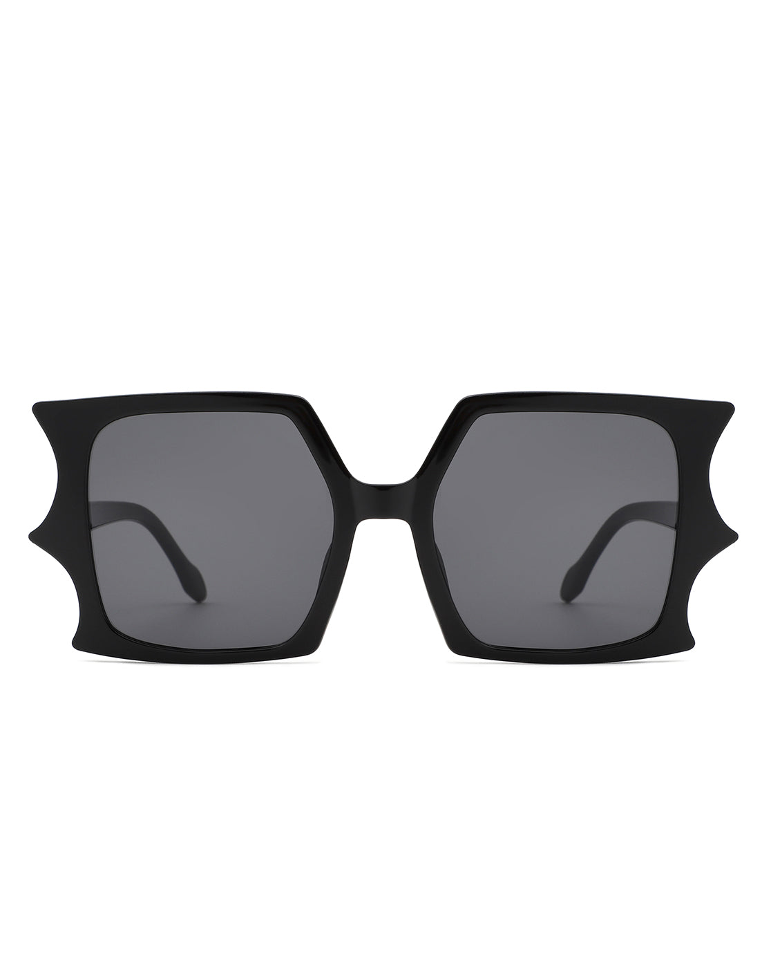 Sylas - Flat Top Irregular Bat Wing Square Sunglasses-1