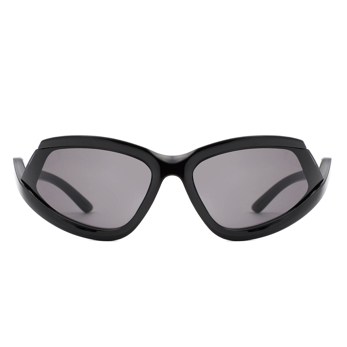 Quanta - Sporty Geometric Rectangle Wrap-Around  Sunglasses-1