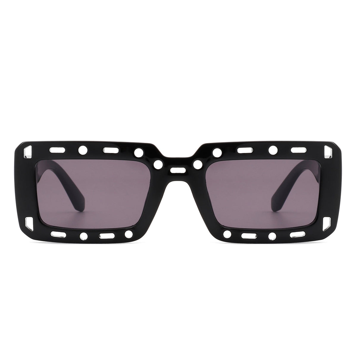 Undynite - Rectangle Irregular Frame Retro Fashion Square Sunglasses-3