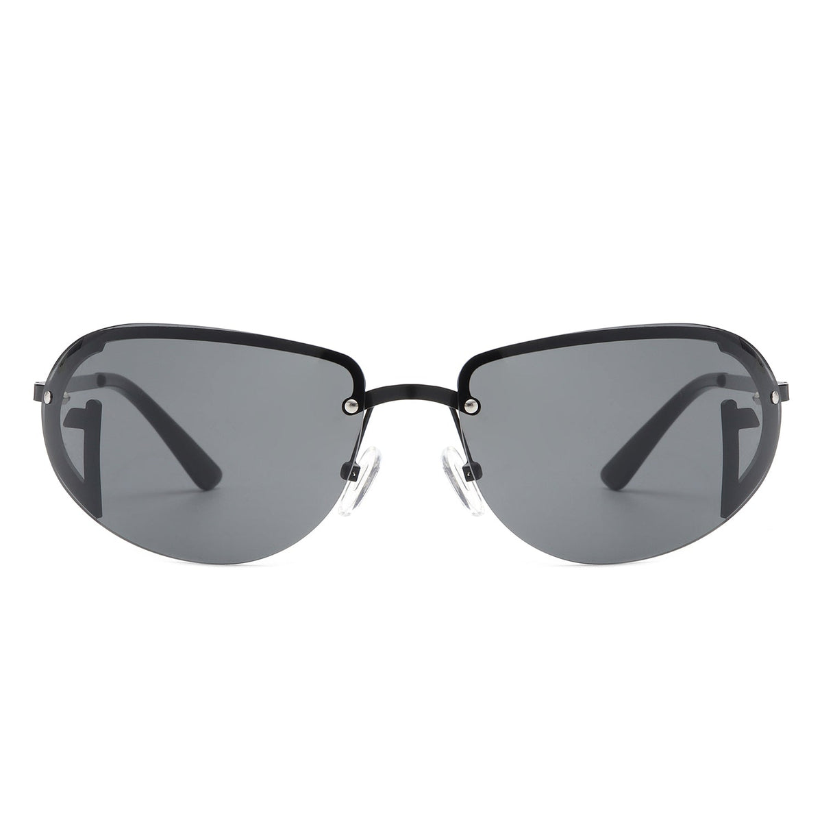Oceandew - Retro Rimless Oval Tinted Round Sunglasses-2