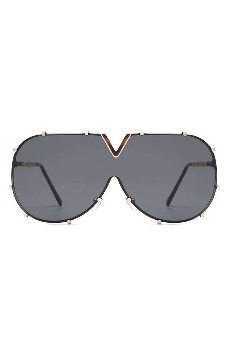 Dazzle - Oversized Luxury Aviator Sunglasses-1
