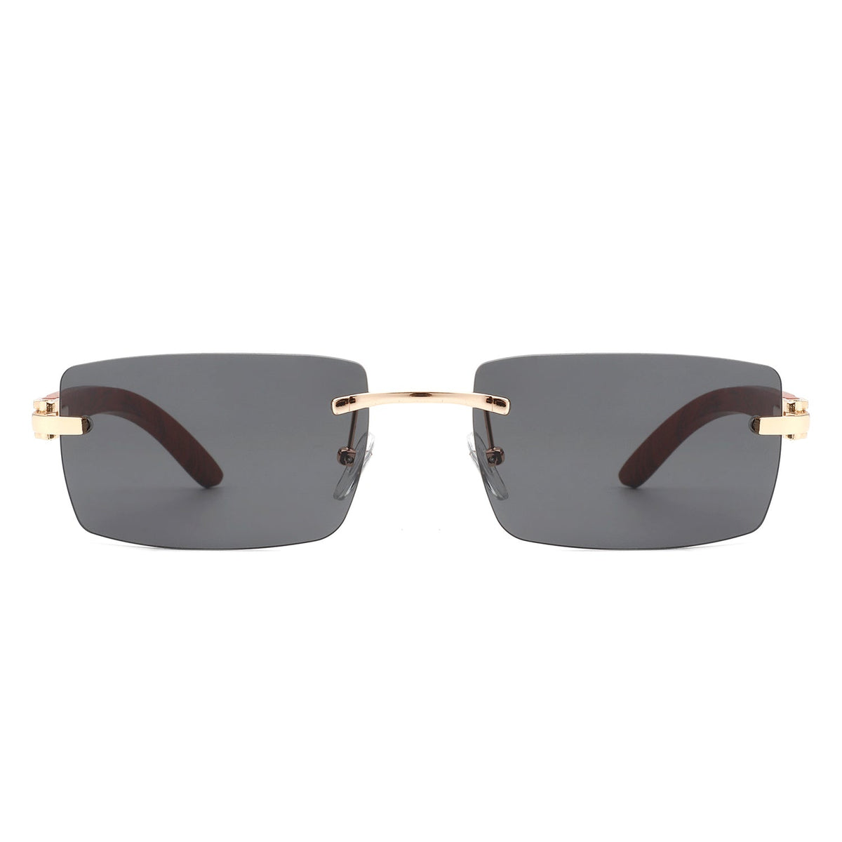 Oceanize - Rectangle Rimless Retro Frameless Fashion Tinted Sunglasses-1
