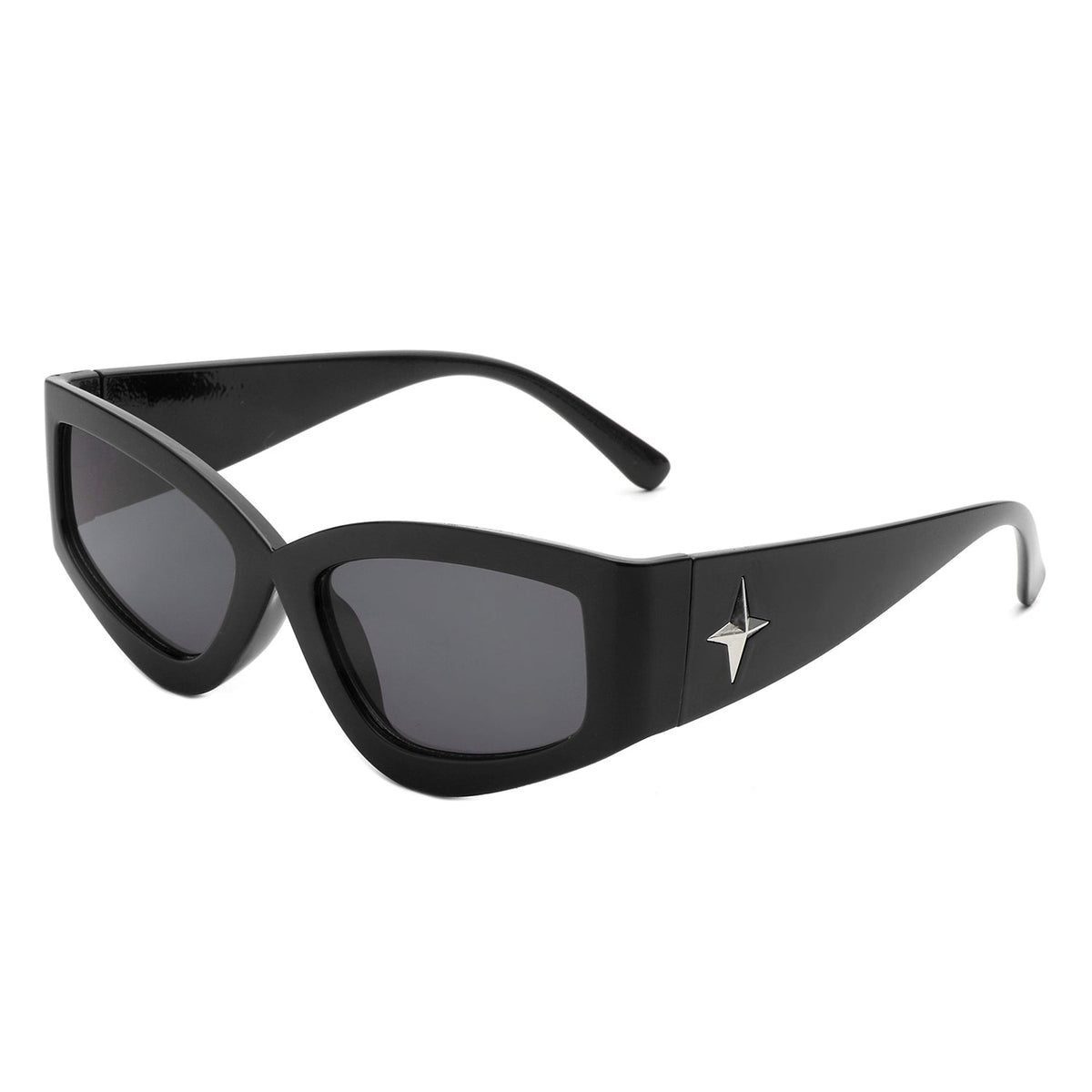 Eonix - Rectangle Geometric Tinted Chunky Square Sunglasses-2