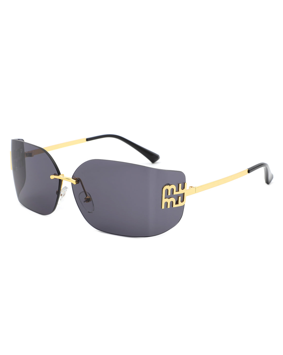 Bobresh - Rectangle Chic Wrap Square Frame Sunglasses-2