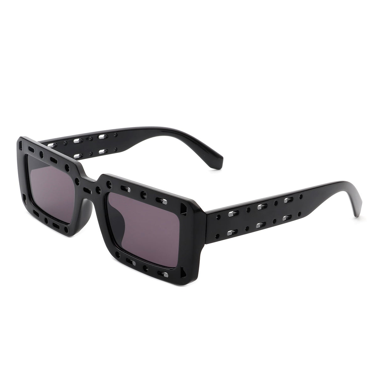 Undynite - Rectangle Irregular Frame Retro Fashion Square Sunglasses-2
