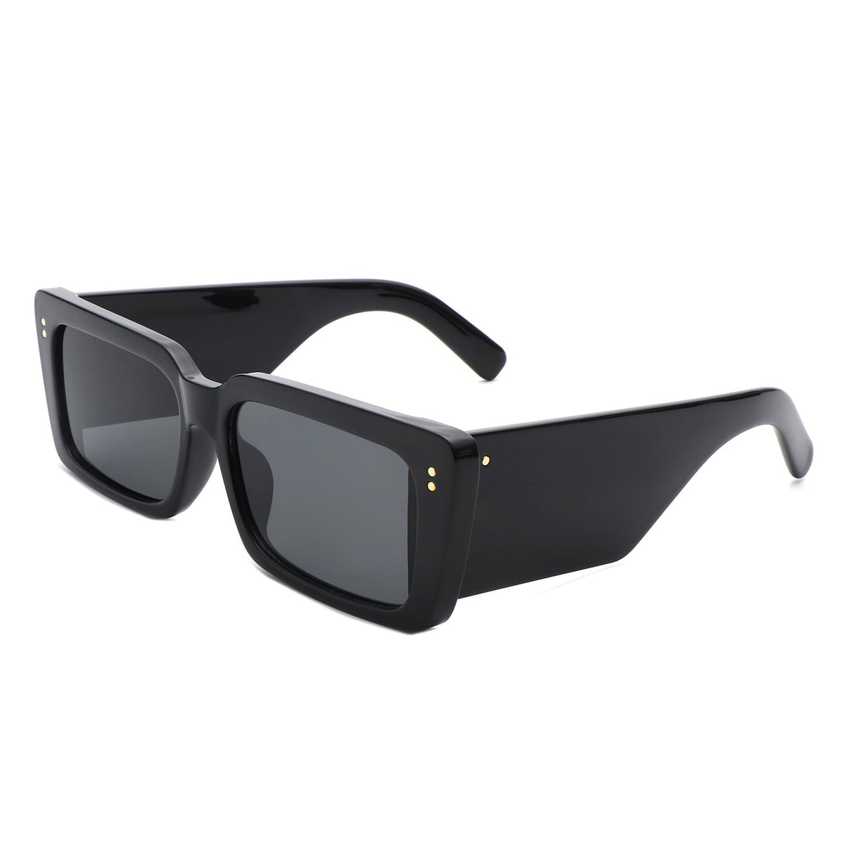 Yoplines - Retro Rectangle Square Flat Top Tinted Sunglasses-4