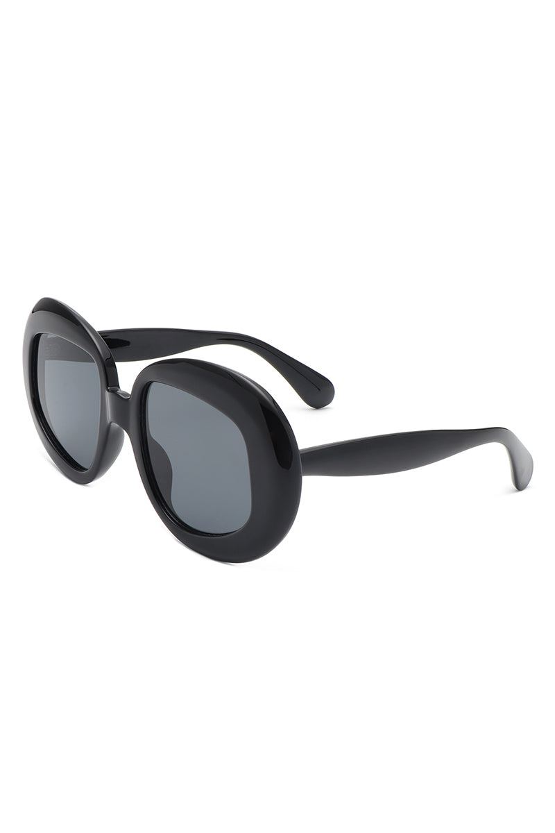 Maven - Oversized Geometric Oval Round Fashion Women's Sunglasses-2