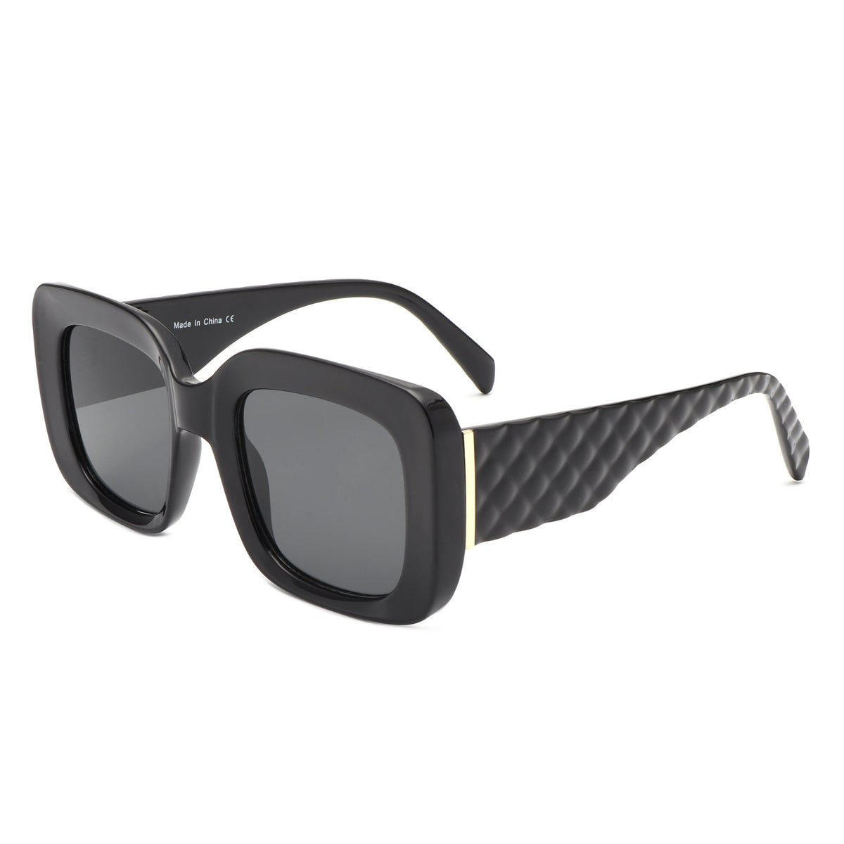 Vaelos - Chunky Flat Top Square  Thick Frame Sunglasses-2