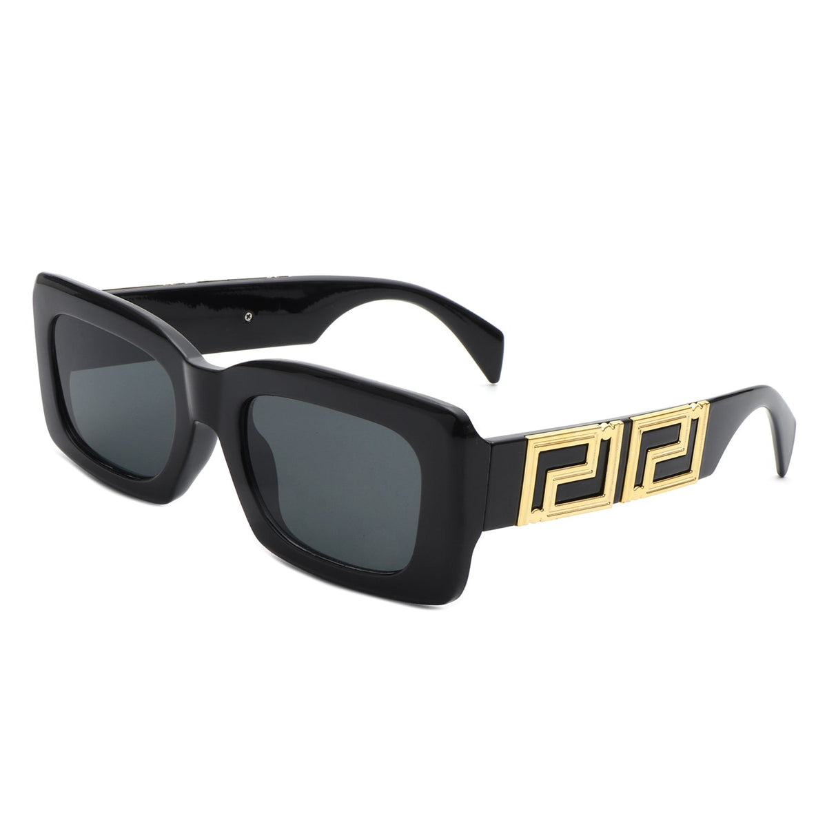 Ublaeso - Retro Square Thick Frame Luxury Fashion Sunglasses-4