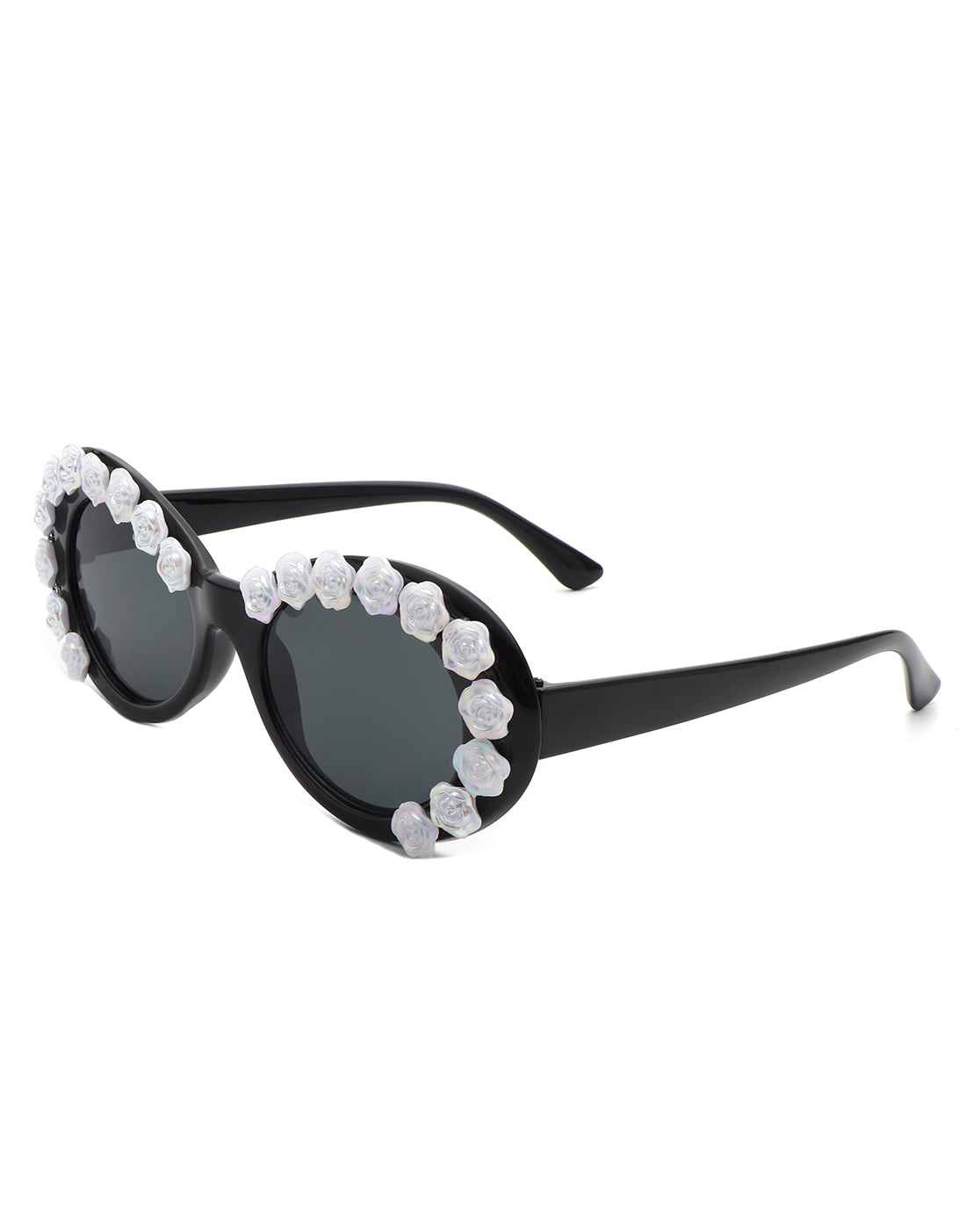 Vystra - Oval Flower Round Fashion Women's Sunglasses-2