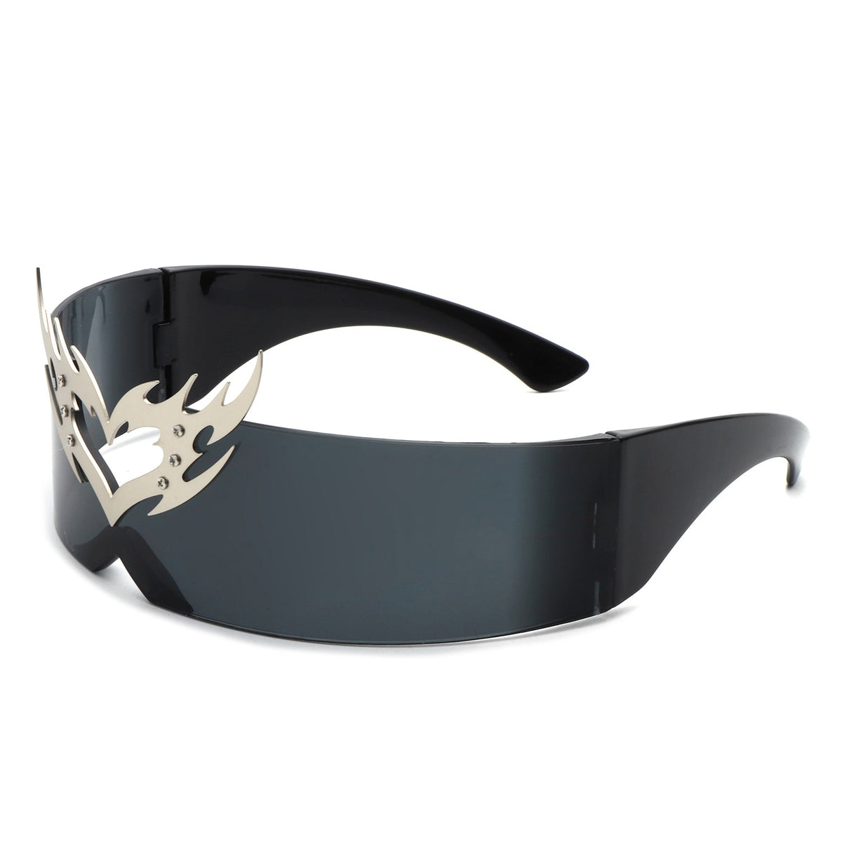 Emberlynn - Futuristic Translucent Crown Design Sunglasses-2