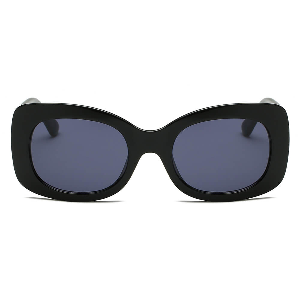 BAKU | Women Fashion Retro Rectangle Oversize Sunglasses-1
