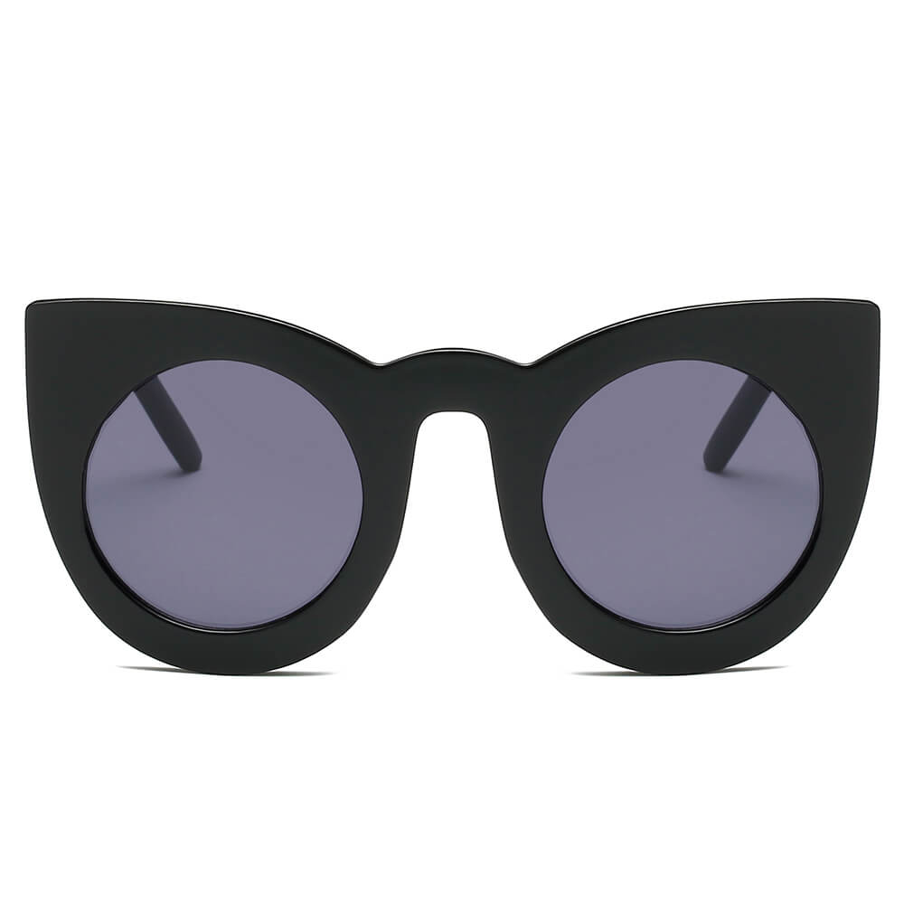 Hinton - Women Round Cat Eye Oversize Sunglasses-1