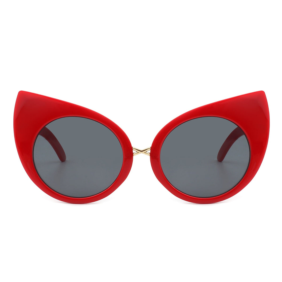 Iridessa - Women Mod Retro High Pointed Oversize Fashion Cat Eye Sunglasses-1
