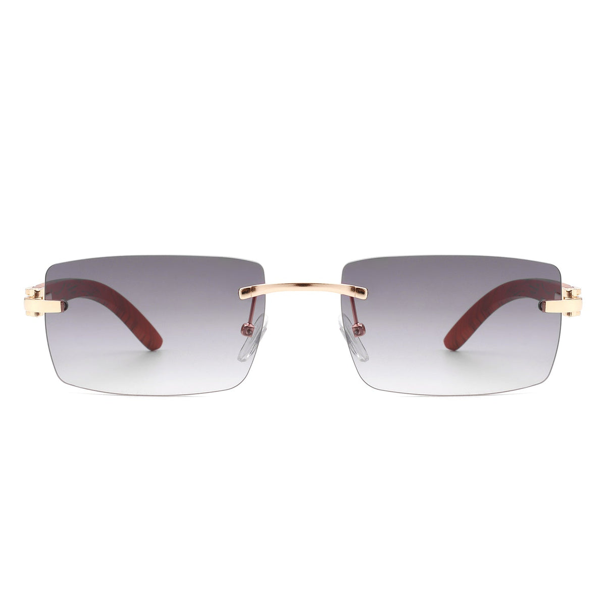 Oceanize - Rectangle Rimless Retro Frameless Fashion Tinted Sunglasses-2