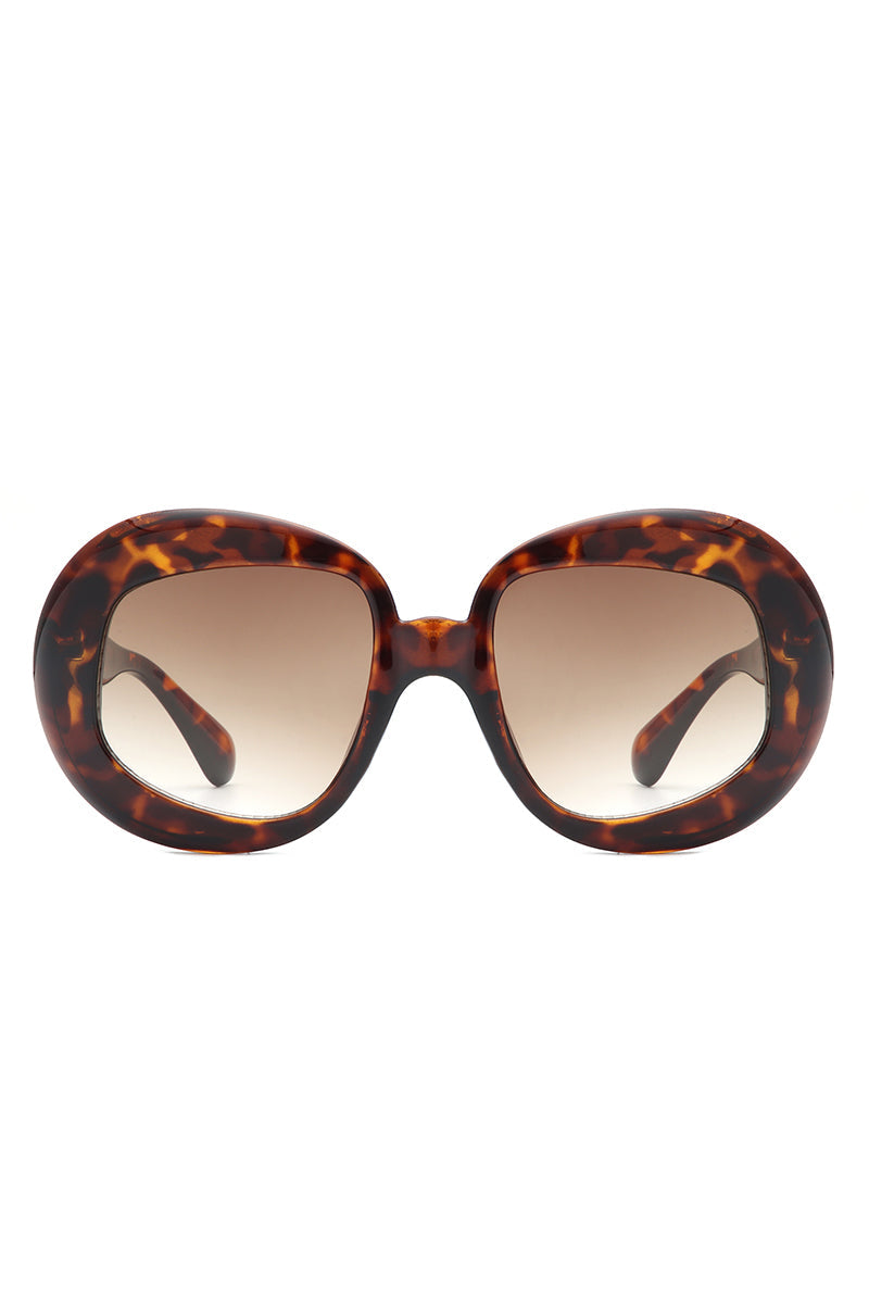Maven - Oversized Geometric Oval Round Fashion Women's Sunglasses-3