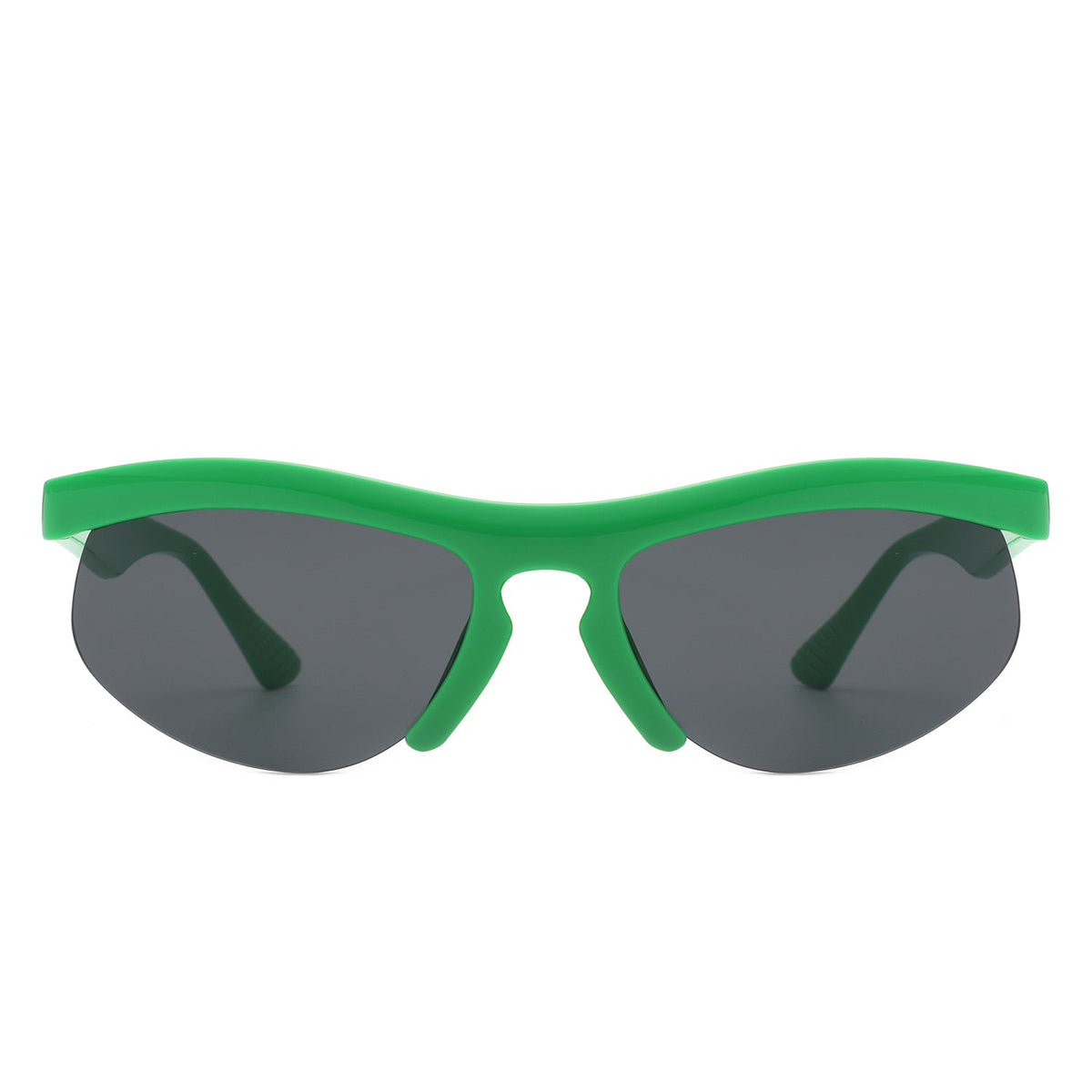 Fliygua - Rectangle Half Frame Sport Square Sunglasses-1