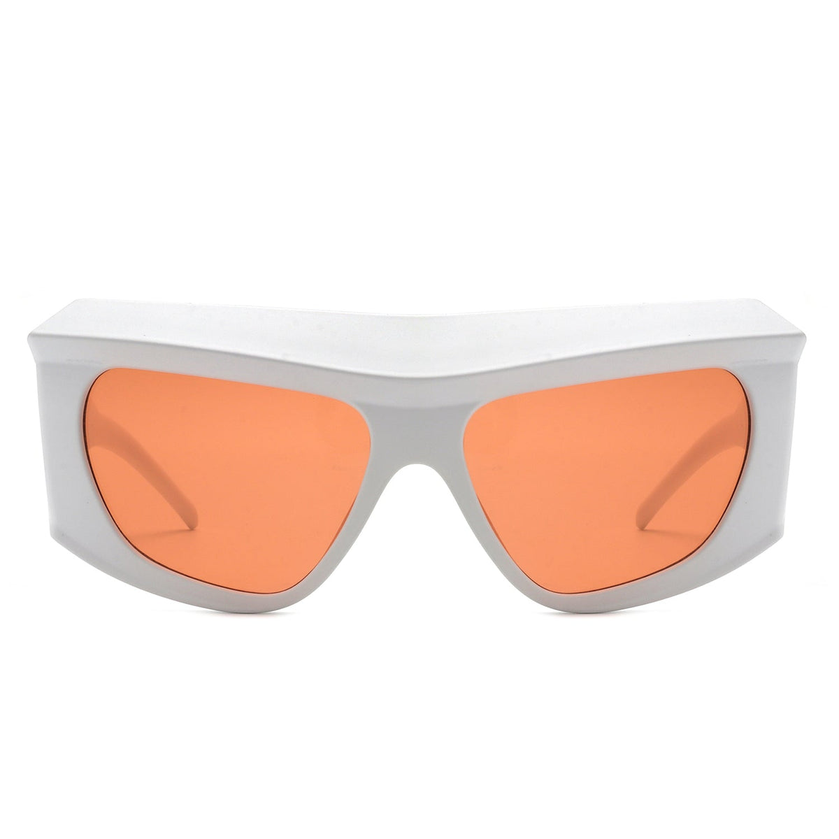 Thalia - Oversized Chunky Square Wrap Around Tinted Sunglasses-1