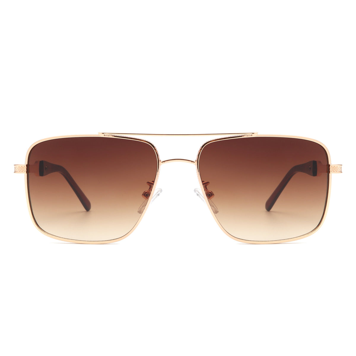 Drift - Square Flat Top Tinted Brow-Bar Fashion Sunglasses-3