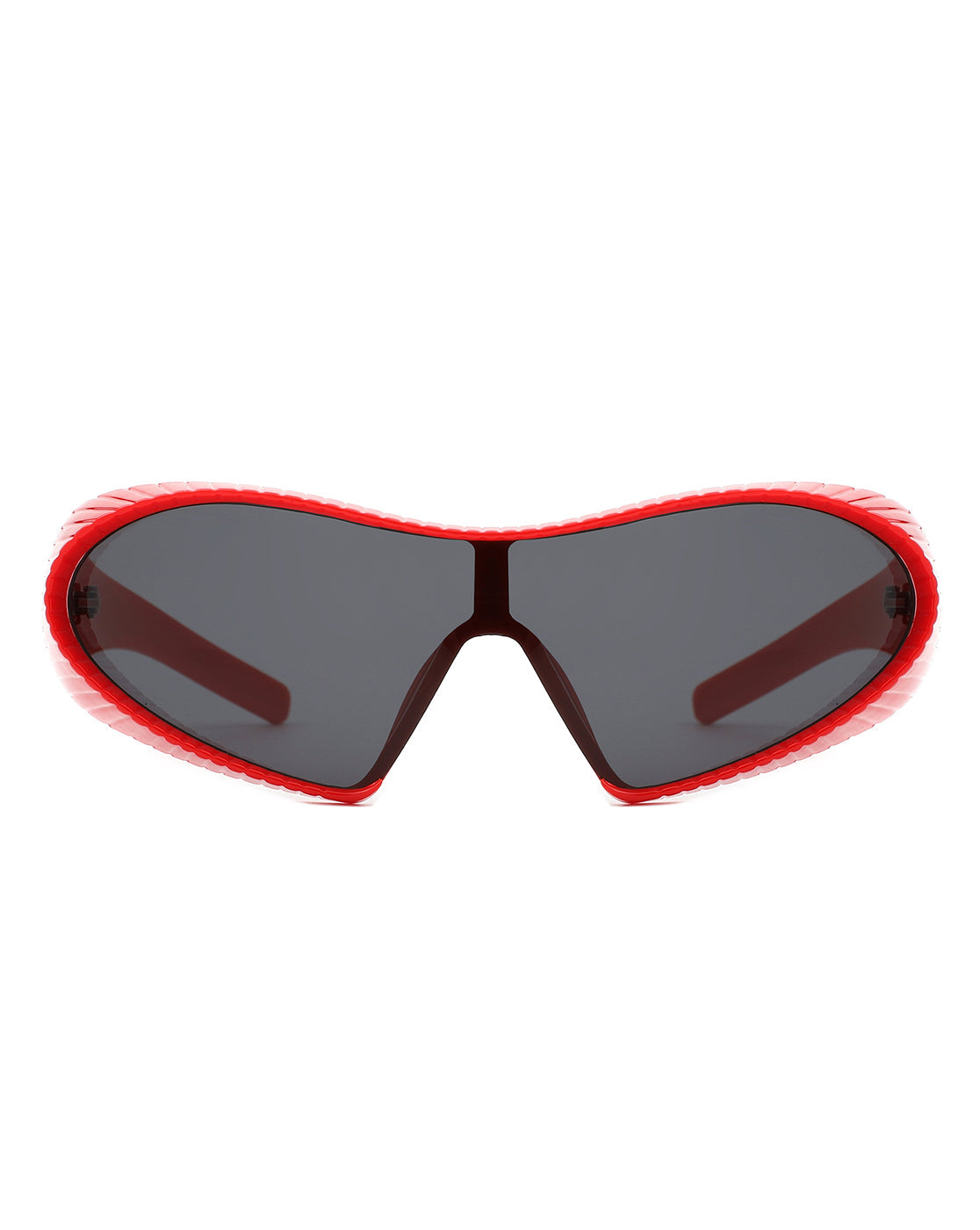 Ascary - Oversized Winged Bar Shield Sunglasses-1