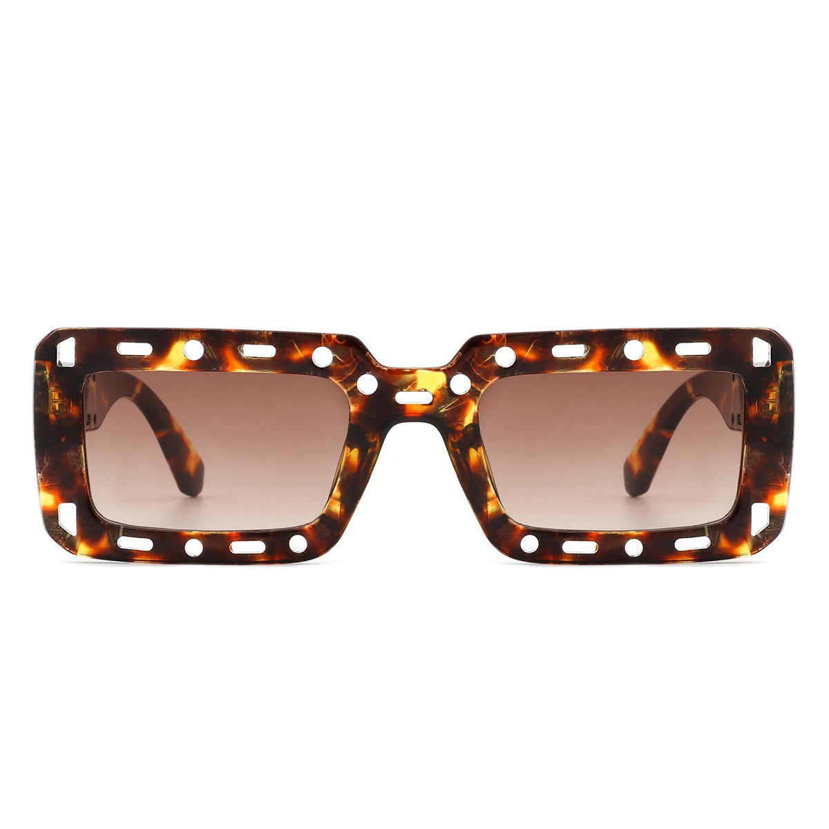Undynite - Rectangle Irregular Frame Retro Fashion Square Sunglasses-4