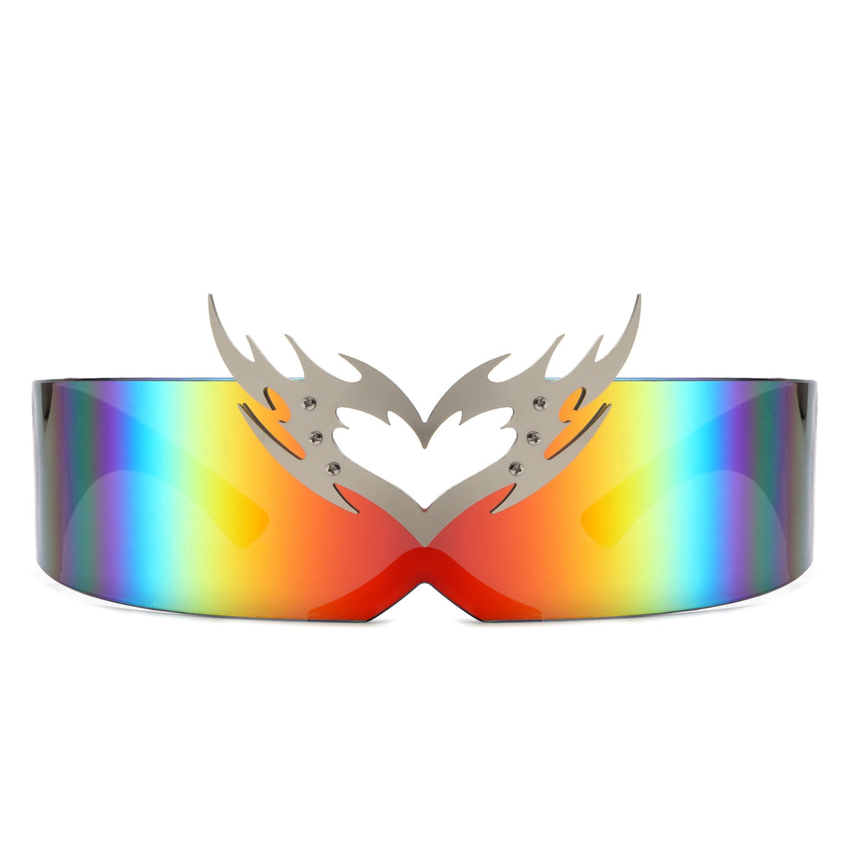 Emberlynn - Futuristic Translucent Crown Design Sunglasses-1
