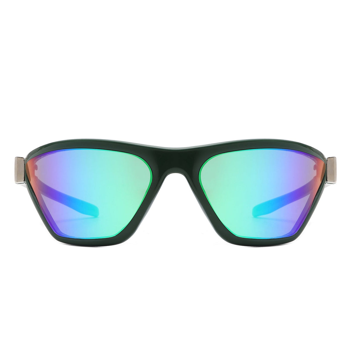 Luminize - Square Mirrored Wrap Around Sport Sunglasses-1