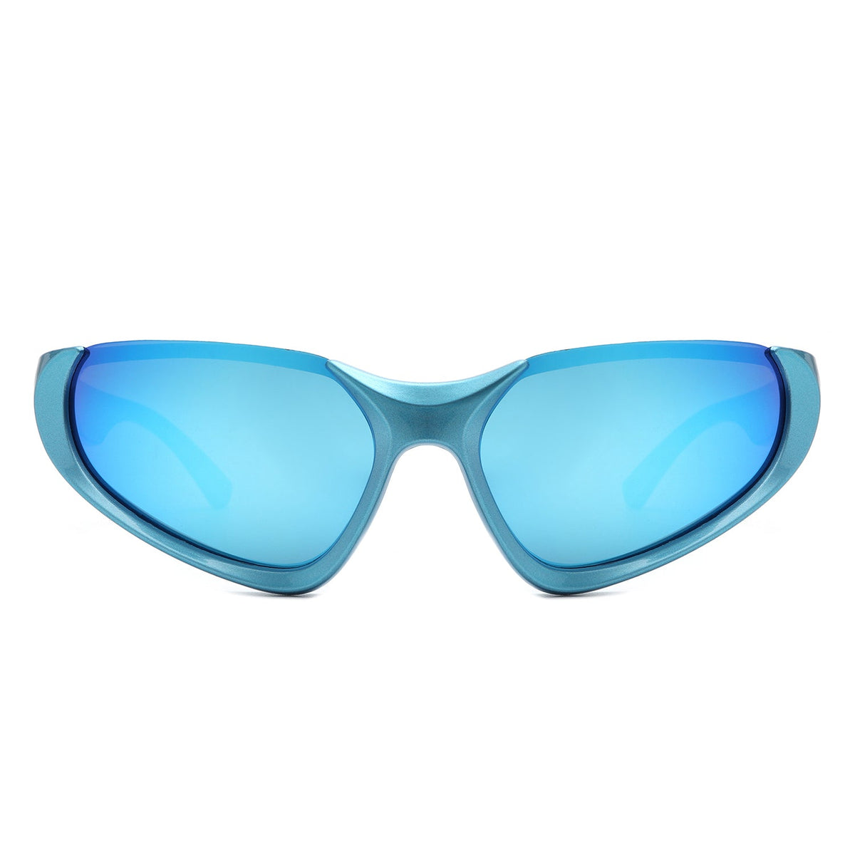Dazzling - Retro Rectangle Wrap Around Fashion Sunglasses-1