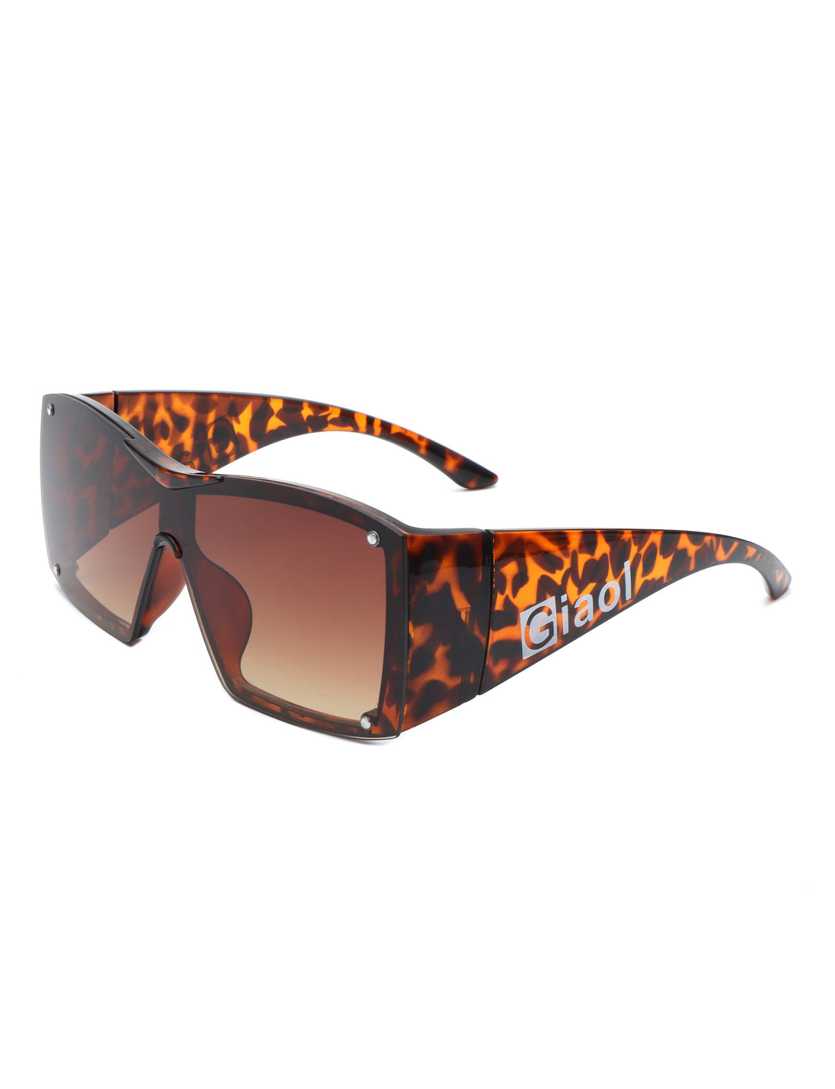 Fizz - Oversized Thick Frame Wrap-Around Women's Square Sunglasses-4