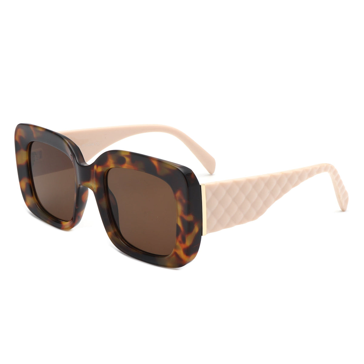Vaelos - Chunky Flat Top Square  Thick Frame Sunglasses-4