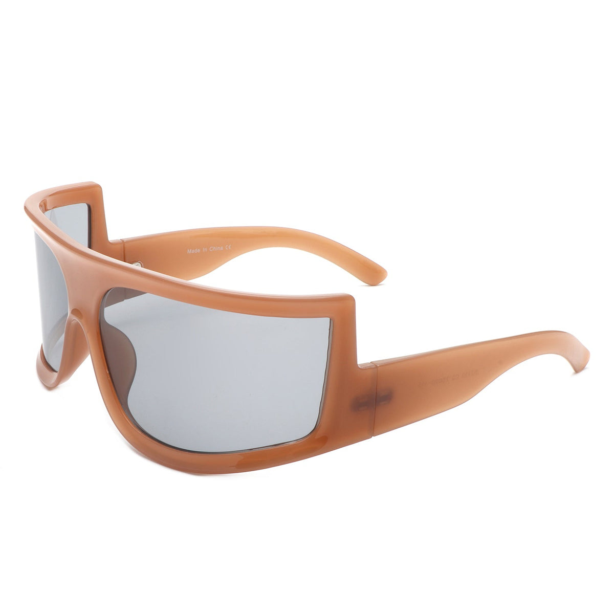 Kaelina - Oversize Irregular Fashion Square Wrap Around Sunglasses-0