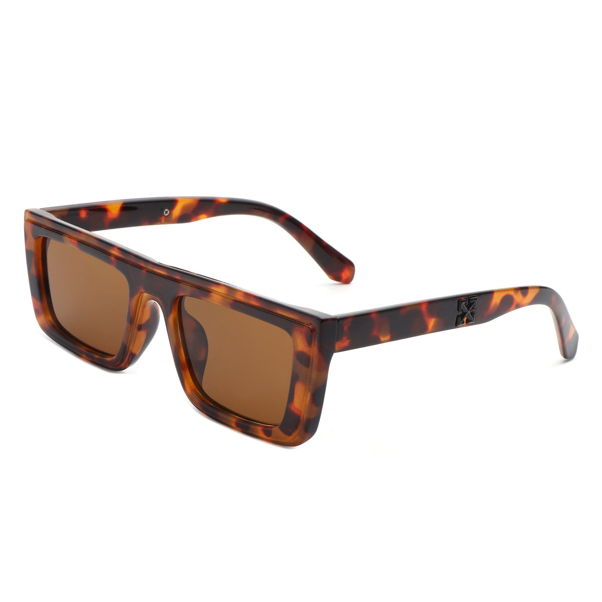 Tybalt - Retro Rectangle Square Flat Top Sunglasses-3