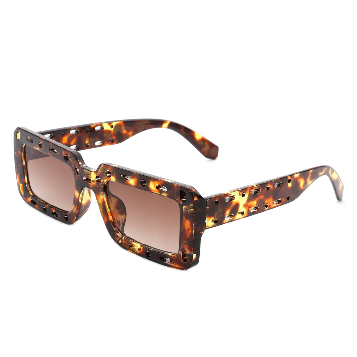 Undynite - Rectangle Irregular Frame Retro Fashion Square Sunglasses-5