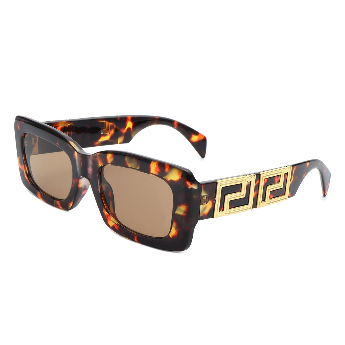 Ublaeso - Retro Square Thick Frame Luxury Fashion Sunglasses-5
