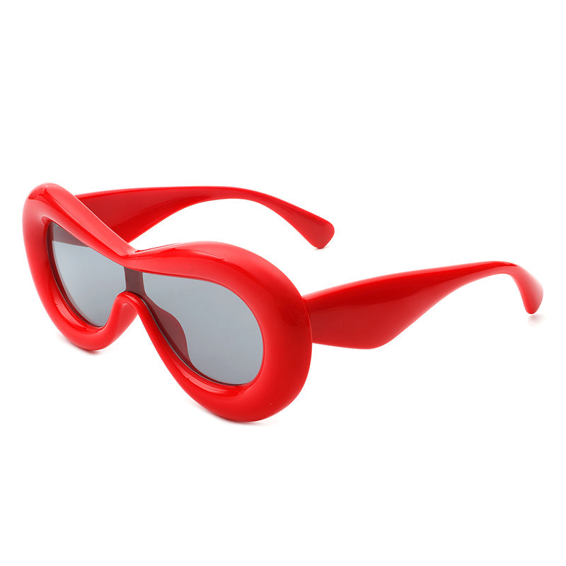 Argo - Oversized Y2K Inflated Frame One Piece Lens Sunglasses-0