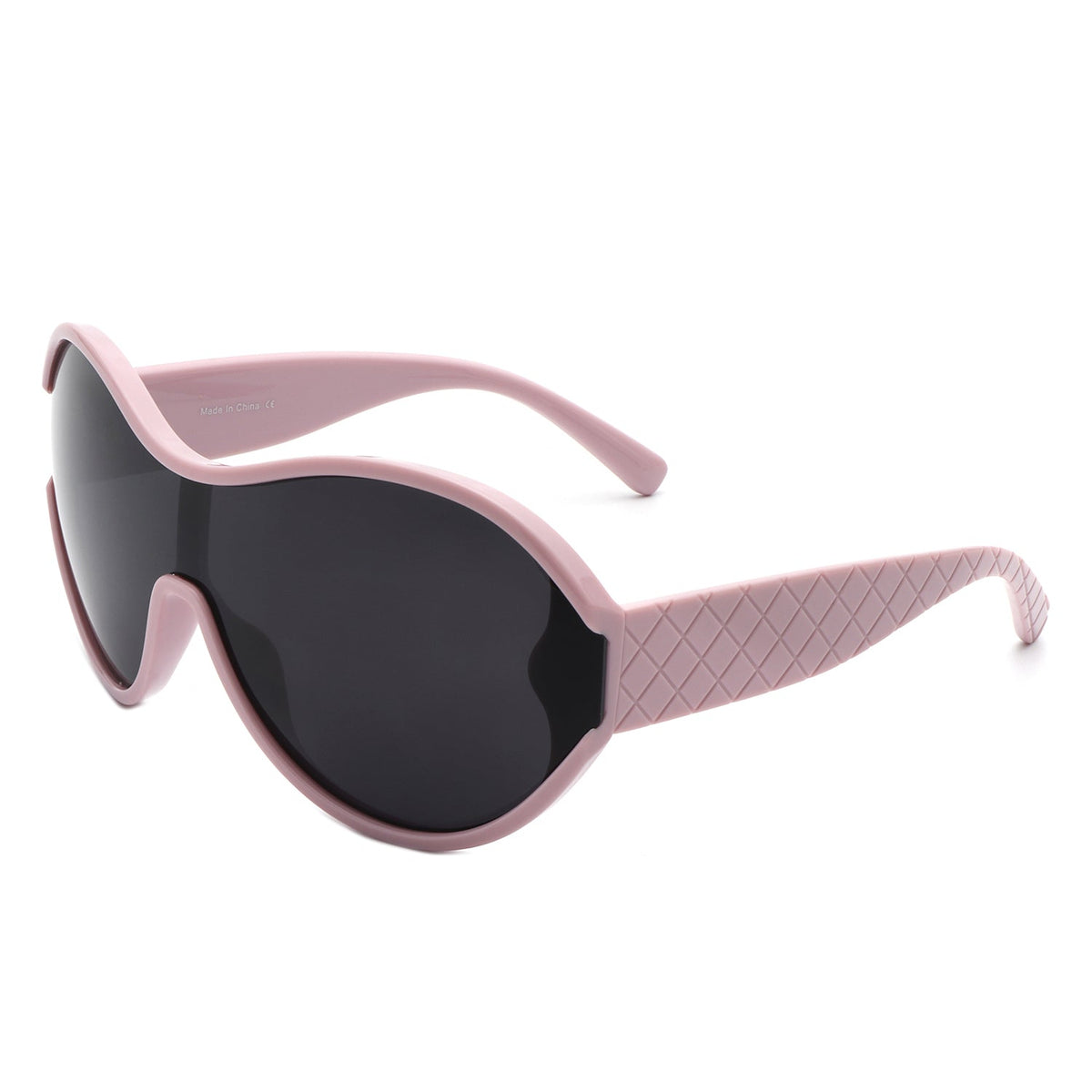 Gwyneth - Retro Oversized Oval Curved Round Sunglasses-0
