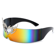 Emberlynn - Futuristic Translucent Crown Design Sunglasses-0