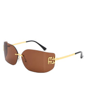 Bobresh - Rectangle Chic Wrap Square Frame Sunglasses-0