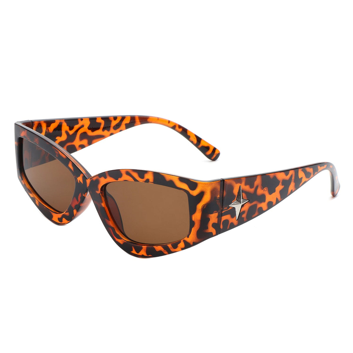 Eonix - Rectangle Geometric Tinted Chunky Square Sunglasses-5