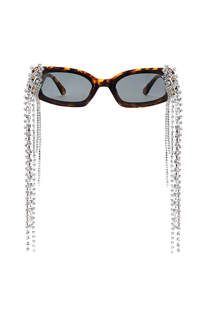 Thyria - Modern Luxury Rhinestone Chi Rectangle Women's Sunglasses-4