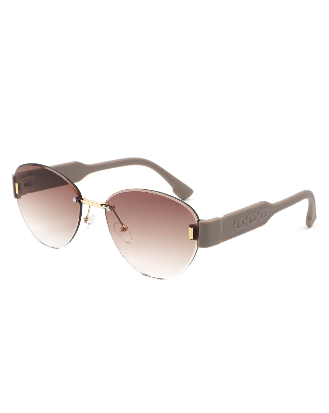 Dastriana - Round Chic Tinted Oval Frame Women's Sunglasses-0